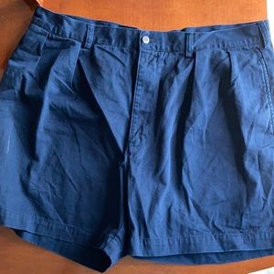 Navy Pleated 40 Polo by Ralph Lauren Shorts